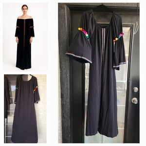 Pitusa‎ Pom Pom-Trim    Off-Shoulder Dress with Colorful Accents